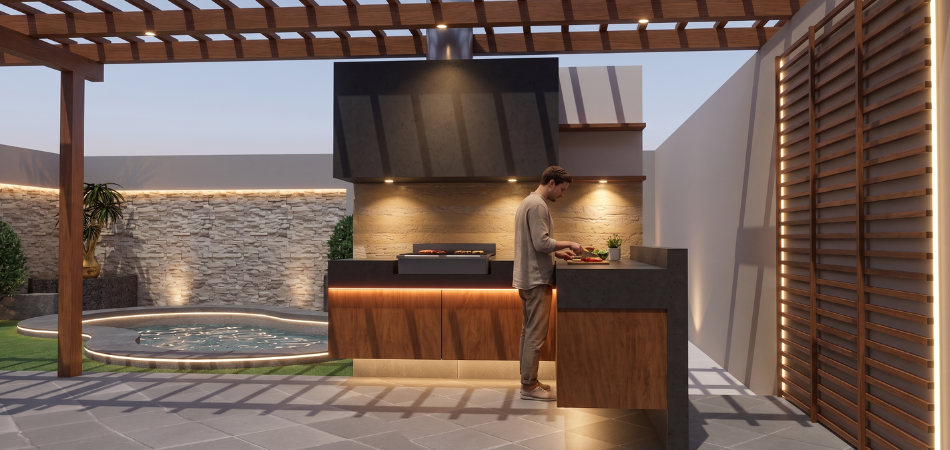 Diseño de parrilla para interiores de vivienda en La Molina