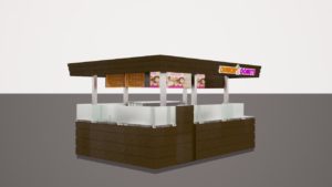 diseño de stand para centro comercial 
