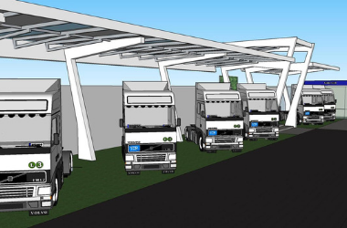 Proyecto de garaje para camiones