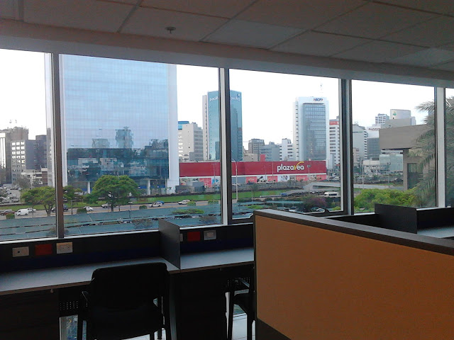 Vista del centro financiero de oficinas