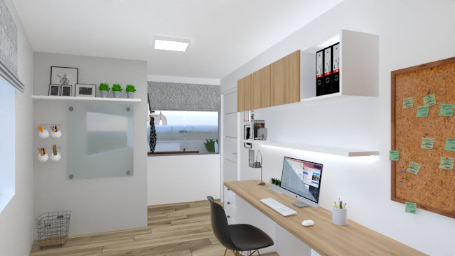 Diseño de home office en Duplex en Arequipa
