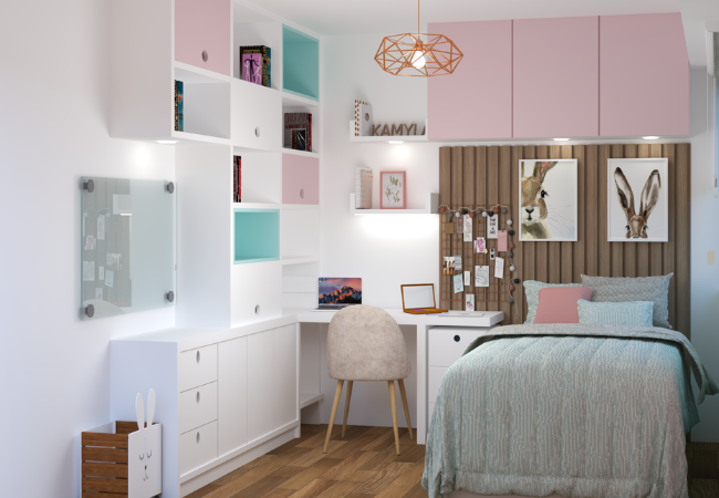 Diseño de dormitorio de niña