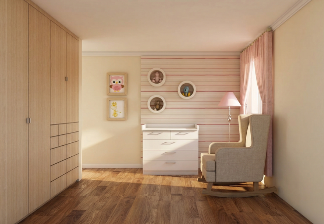 Diseño de dormitorio de bebe en San Borja