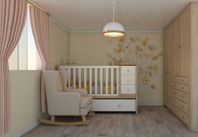 Diseño de dormitorio de bebe 