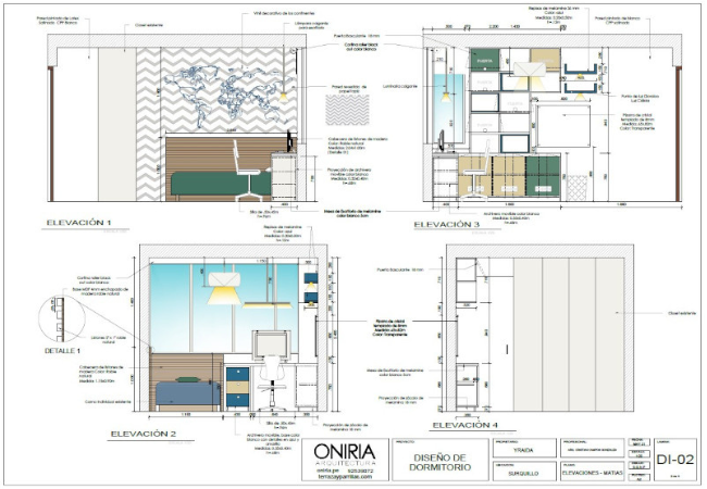 Planos de dormitorio de niño 