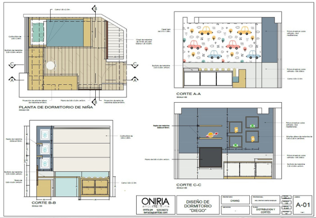 Planos de dormitorio de niños