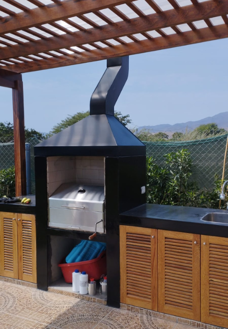 Parrilla con tapa trapez