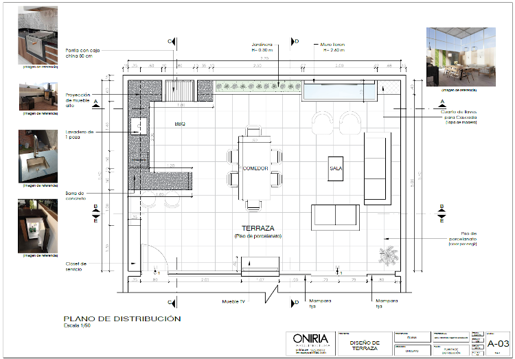 Planos de terraza en chiclayo 