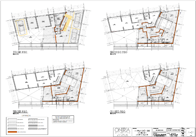 Planos de la propuesta de ampliación de vivienda multifamiliar en La Victoria 