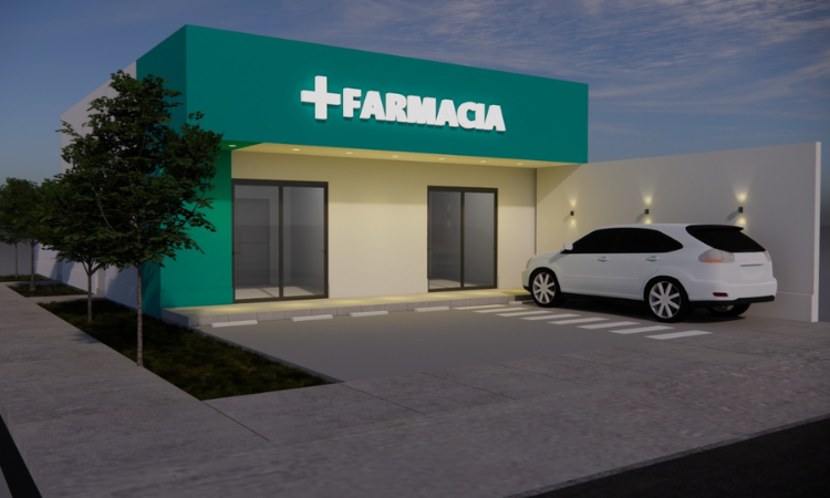 Variaciones de propuesta comercial como diseño de farmacia 