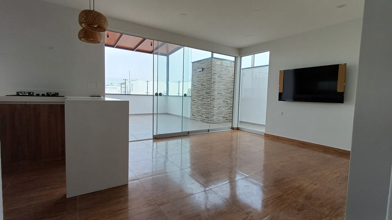 Sala comedor cocina de departamento 