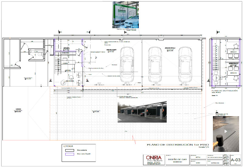 Diseño de centro de lavado de vehículos en Surco 