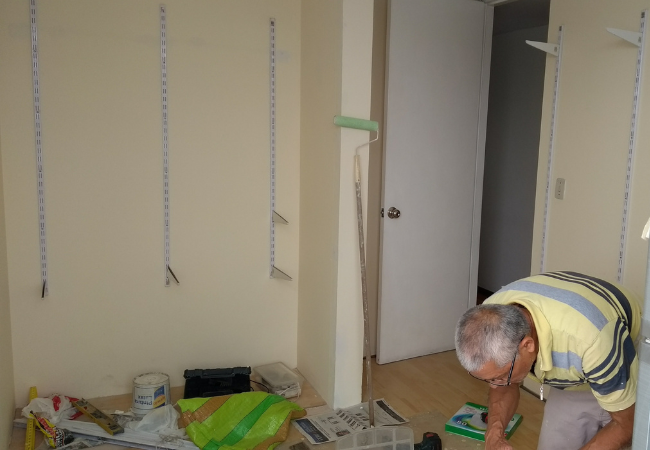 Instalación de pilares ranurados 