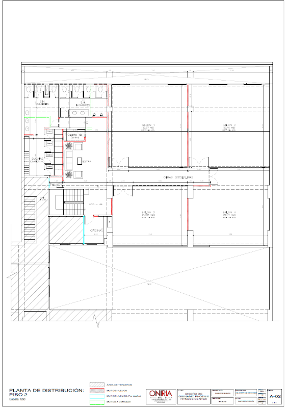 Plano de distribucion de gimnasio 