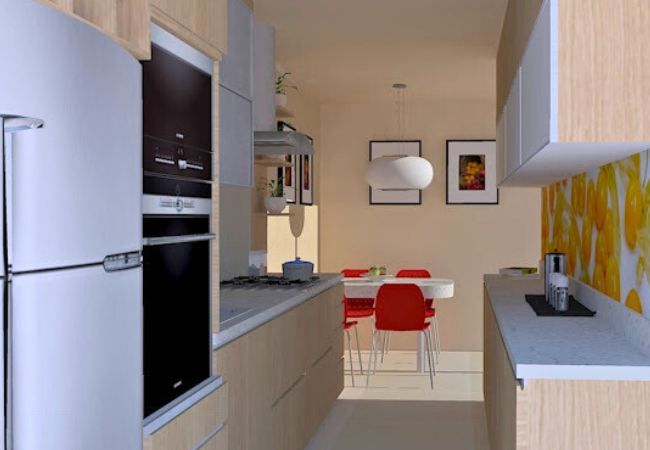 Proyecto de cocina lineal en Surco