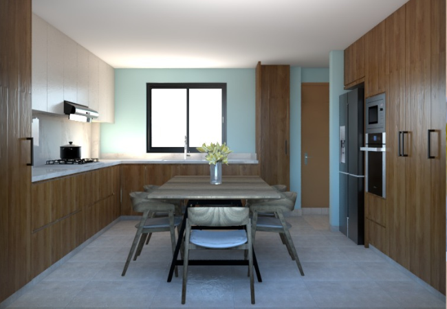 Comedor de cocina lineal 