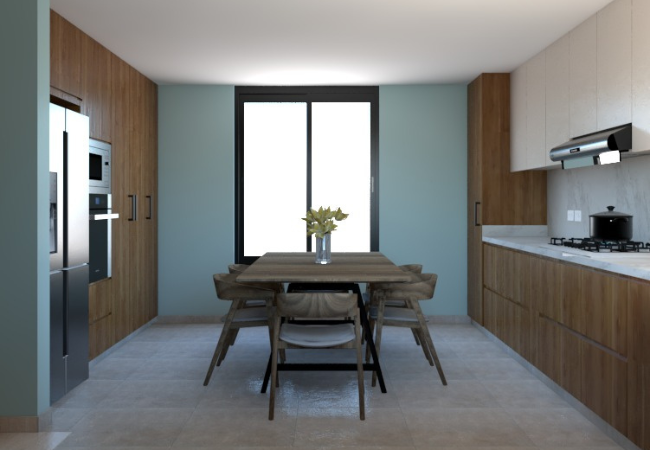 Comedor de cocina lineal 