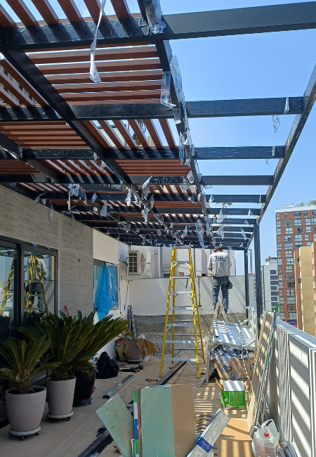 Implementación de techo damero 