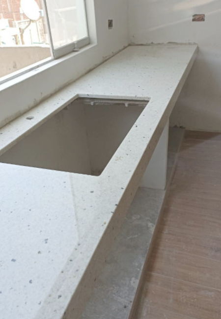Encimera de granito blanco