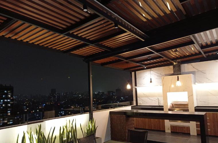 Sol y sombra cuadriculado