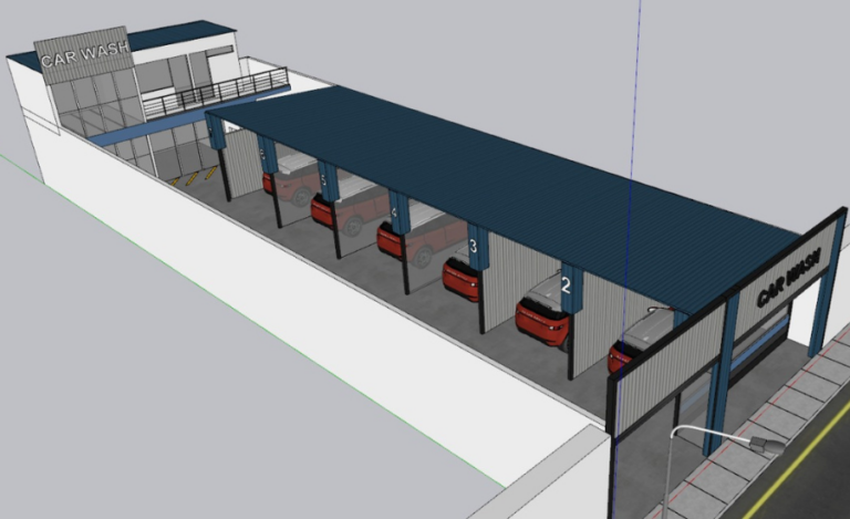 Diseño arquitectónico de car wash