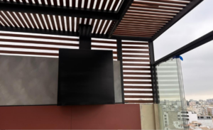 Campana rectangular de acero galvanizado negro
