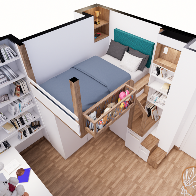 Diseño de dormitorio infantil en new york