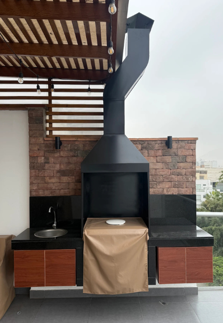 Campanas piramidales con muros laterales de acero galvanizado