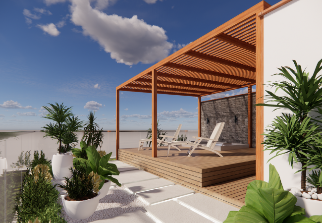 Circulación al área de Jacuzzi