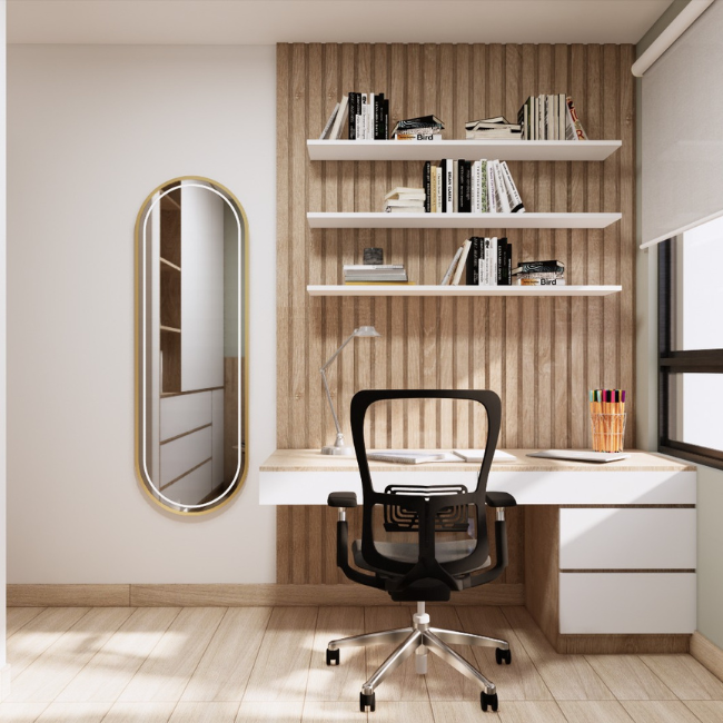 Escritorio de dormitorio de adolescente 