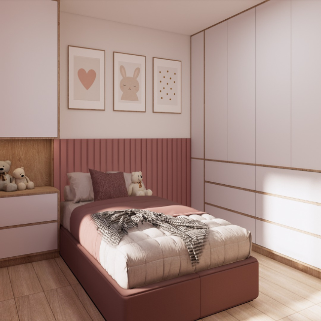 Diseño de dormitorio de niña casi adolescentes