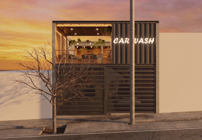 Propuesta de fachada de Car Wash descartada 